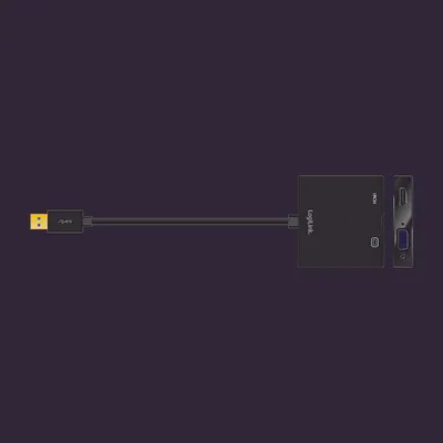 Produktbild von LogiLink USB 3.0/VGA-HDMI-Adapter