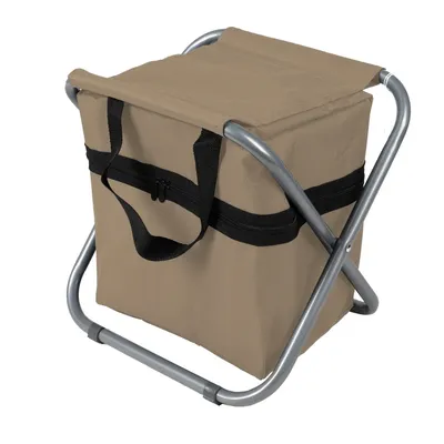 Produktbild von Sunnydays Campingstuhl mit Kühltasche Klappstuhl Camping-Sitz 330055 taupe