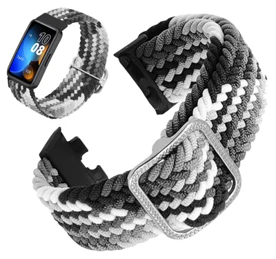 Zdjęcie produktu dla Pasek ChronSmarta do smartband'a Huawei Band 7 (Białoczarny)