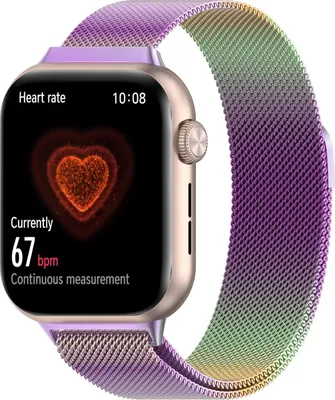 Image de Pour Honor Watch 5 Milan métal acier maille bracelet de remplacement avec fermeture magnétique multicolore