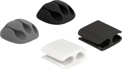 Produktbild von DELOCK Kabelhalter und Kabelclip Set 4 Stück