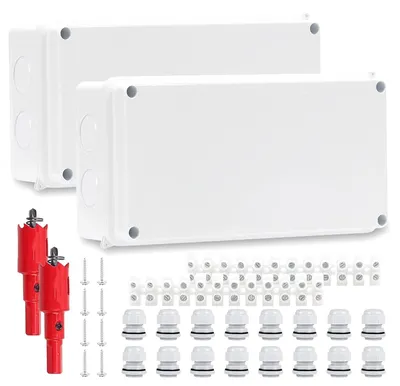 Produktbild von Anschlussdose IP65, wasserdicht, 20 x 10 x 7 cm, für Garten und feuchte Räume