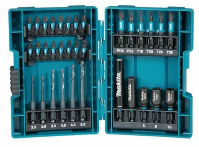 MAKITA Bit-, Bohrer- und Steckschlüsselsatz Impact Black 33-teilig