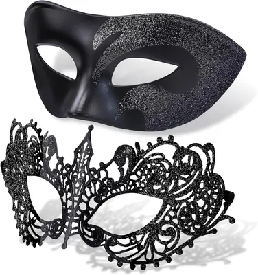 Productafbeelding van Venetiaans masker, set van 2, voor carnaval