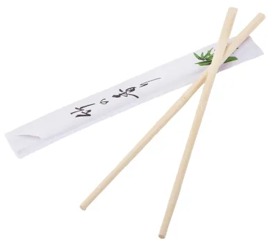 Bambus-Essstäbchen 21 cm, 200 Paar, einzeln verpackt