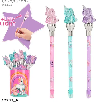 Produktbild von Depesche -Ylvi Kugelschreiber mit Einhorn Topper und LED Licht