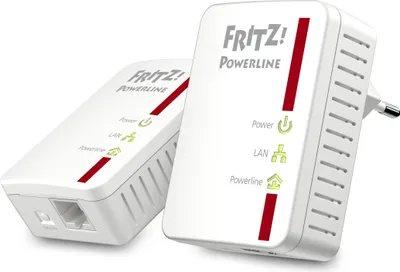 Produktbild von Powerline 510E Set, DE, 500 Mbit/s, 128-bit AES, 2 W, Weiß, 58 mm, 31 mm