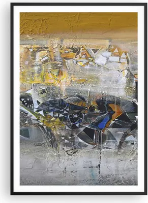 Produktbild von Gerahmtes Poster - Schwarzer Rahmen - Abstraktion modern - 70x100 cm - Wand Bild - Wanddeko - Wandbilder - Kunstposter - Wandposter - Bilderrahmen - Bilder - Kunstdruck - Wandbild - P2BPA70x100-4001