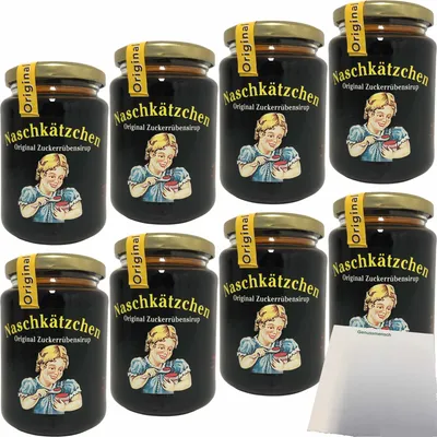 Produktbild von Naschkätzchen Zuckerrübensirup VPE (8x450g Glas) + usy Block
