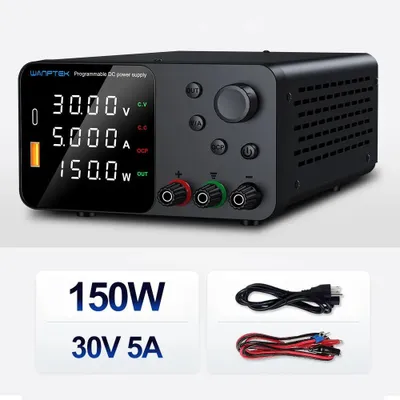 Obrázek produktu pro Laboratorní napájecí zdroj DC - TPS305, 30V, 5A - Nastavitelný rozsah 0–30V, 0–5A - Spínaný zdroj - Jeden výstup - USB-A/Typ-C - Ochrana proti zkratu