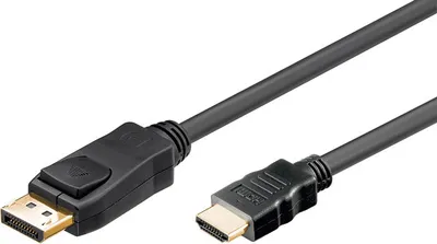 Image de Goobay 51957 Câble adaptateur DisplayPort vers HDMI™ 1.2, 2 m - DisplayPort mâle > HDMI™ mâle (type A)