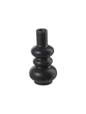 Produktbild von ASA Selection como Vase Black Iron, Blumenvase, Tischvase, Dekovase, Steingut, Schwarz Matt, H 12 cm, 83090174
