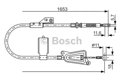 Produktbild von Bosch Seilzug, Feststellbremse  1 987 477 915