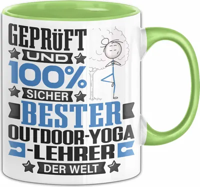 Produktbild von Outdoor-Yoga-Lehrer Geschenk Lustiger Spruch für Outdoor-Yoga-Lehrer Geschenkidee Bester Outdoor-Yoga-Lehrer Der Welt (Grün)