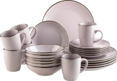 Produktbild von Kombiservice, Steinzeug Kombiservice, Steinzeug METALLIC RIM Mäser