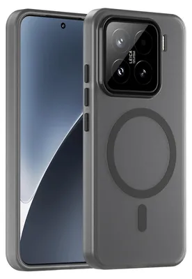 Produktbild von Mobigear Stoßfeste Handyhülle für Xiaomi 15 mit MagSafe-Funktion, Hartschalenhülle, Rückseite - Schwarz