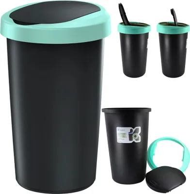 Obrázok produktu pre Odpadkový kôš COMPACTA R NRAB25 - svetlozelený/čierny, Prosperplast, NRAB25-5575C_S411