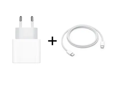 Produktbild von 20 Watt Adapter + 60W USB-C Ladekabel 1m kompatibel mit iPhone 15 16 17 Pro Max | Galaxy S24 S25 Ultra | Huawei | Schnellladekabel Datenkabel