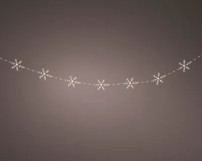 Produktbild von LED Girlande - Schneeflocken - warmweiß - ca. 225 cm - Außenbereich geeignet