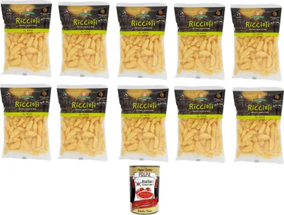 Produktbild von Gecchele Riccioli -snack a base di Mais Snack auf Maisbasis 10x100gr+ Italian Gourmet polpa 400g