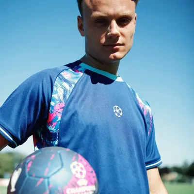 Image de Maillot de la Ligue des Champions pour hommes - Taille XXL - Maillot de football - Adulte - Bleu