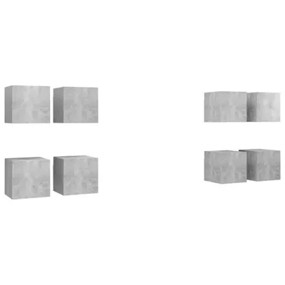 Produktbild von vidaXL TV-Wandschränke 8 Stk. Betongrau 30,5x30x30 cm