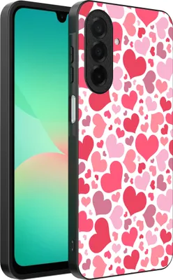 Image de Smartphonica Coque pour téléphone portable Samsung Galaxy A26 avec impression de cœurs - Coque arrière en TPU avec motifs de cœurs - Coque pour enfants avec motifs de cœurs