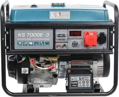 Productafbeelding van Könner & Söhnen KS 7000E-3, 5000 W, 400 V, 25 liter, benzine, handmatig/elektronisch, 50 Hz