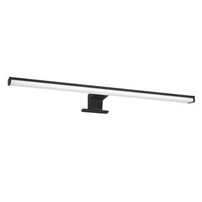 Produktbild von MasterLED LED Spiegelleuchte 60cm Schwarz 8W IP44 3-in-1 Montage Neutralweiß