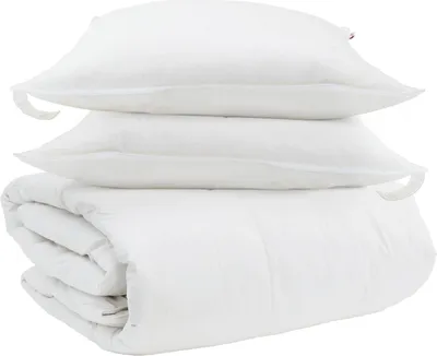 Produktbild von vidaXL Bettdecken Set mit Kissen 3 pcs Weiß Daunenfeder