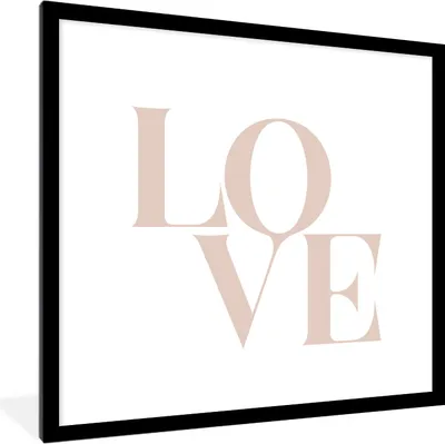 Produktbild von MuchoWow® Gerahmtes Poster Text - Zitate - Liebe 40x40 cm - Poster mit Schwarzem Bilderrahmen Wandposter Rahmen Foto Bilder - Poster - Plakat im Rahmen