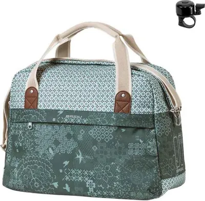 Produktbild von Basil Bohème - Fahrrad Schultertasche - 18 Liter - grün inkl. Fahrradklingel