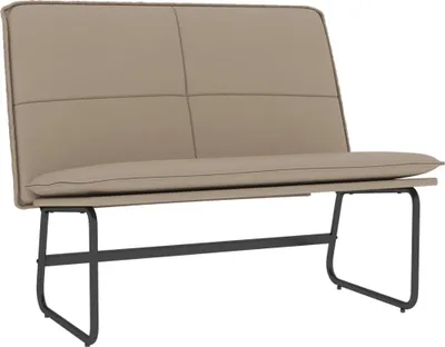 Obrázok produktu pre vidaXL Lavica Cappuccino-Brown 100x75x76 cm Imitácia kože