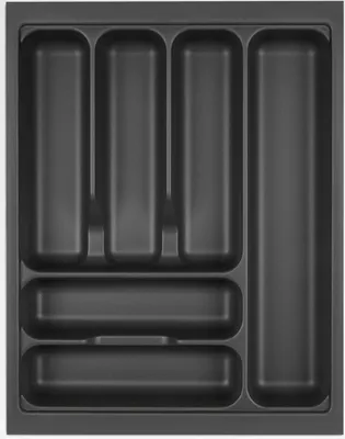 Produktbild von KÖNIG Besteckeinsatz I Lavagrau mit Perlstruktur für SO-Box, Blum Tandembox u. ModernBox mit Korpusbreiten 300-1200 mm (45er Korpus - 369-473 mm)