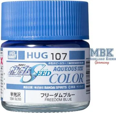 Produktbild von Mr. Hobby - Gunze HUG-107 - Aqueous Gundam Color (10ml) Freedome Blue - Neu