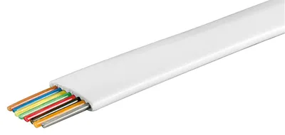 Immagine prodotto di goobay cavo telefonico piatto 8 fili bianco 100 m