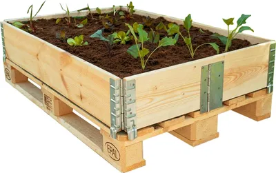Produktbild von Hochbeet Rahmen stapelbar aus Holz - ca. 120x19x80cm - in natur