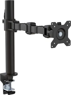 Zdjęcie produktu dla Ergonomiczny stojak na monitor ze stali – z regulacją wysokości – czarny