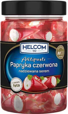 Produktbild von Helcom Antipasti, gefüllte Kirschpaprika mit Käse, 327 ml