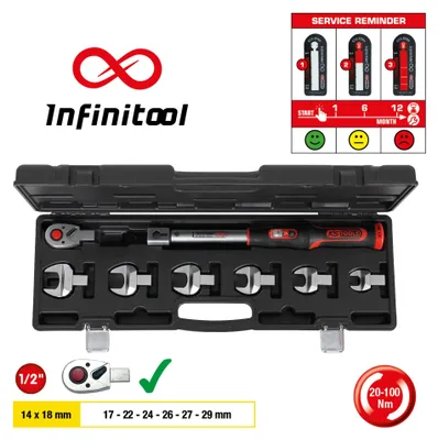 Immagine prodotto di KS-Tools 516.9110 Set di chiavi a inserto INFINITOOL 14x18mm 20-100Nm, 8 pz