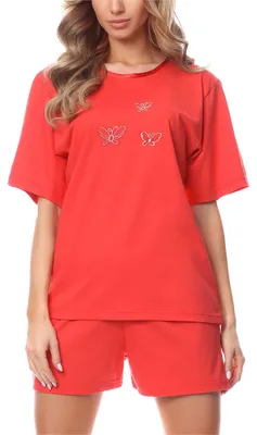 Image de Pyjama à manches courtes pour femme Merry Style 91LW1 (Corail (manches courtes), 36 (taille du fabricant : S))