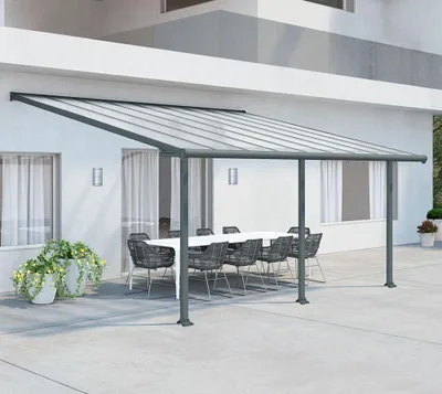 Produktbild von Palram - Canopia Terrassenüberdachung Olympia Anthrazit 295x546x305 cm