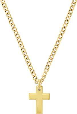 Produktbild von S.Oliver Herren Kette Edelstahl Kreuz vergoldet 2036868