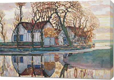 Obrázok produktu pre Obraz 100x70cm Farma pri Duivendrechte, Piet Mondrian Vintage Salon