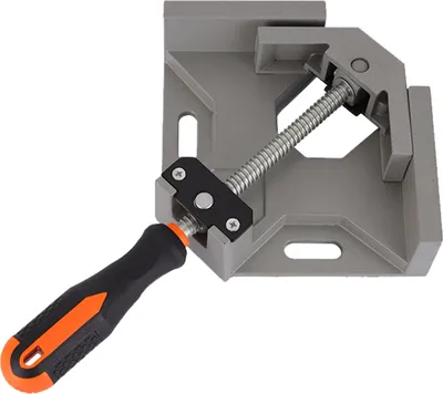 Image de Pince d'angle droit pour le travail du bois Pince d'angle droit ajustable en aluminium et acier antidérapant pour charpentier à une poignée