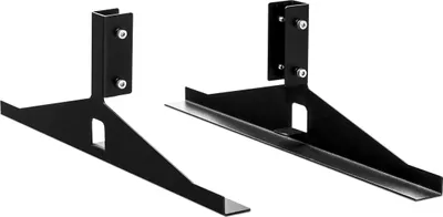 Two black metal stands for infrared heating panels.