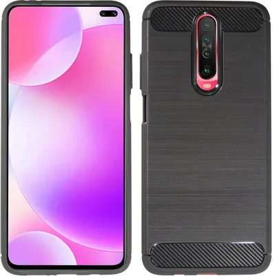Immagine prodotto di cofi1453® Custodia in silicone carbonio compatibile con XIAOMI REDMI K30 Custodia TPU Morbida Custodia Cellulare Copertura Protettiva Nero