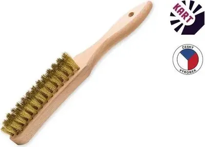 Produktbild von Ms Drahtbürsten-Set 4-teilig, gewellter Stahldraht, 4-reihig, Holzgriff