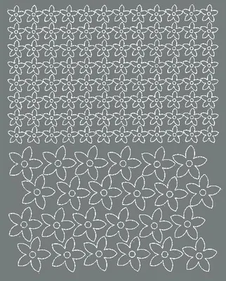 Immagine prodotto di Adesivi per caschi da bicicletta, motivo floreale, 120 pezzi, grigio opaco