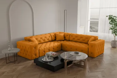 Produktbild von Kaiser Möbel Ecksofa Corner Eckcouch CLOUD stilvol viele farben Senfbaum